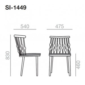 Silla Nub Andreu World. Diseño elegante en madera para interiores.