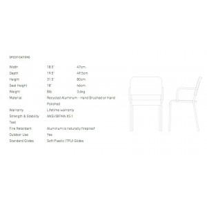 Silla brazos 20-06 de Emeco. Sillas diseño.