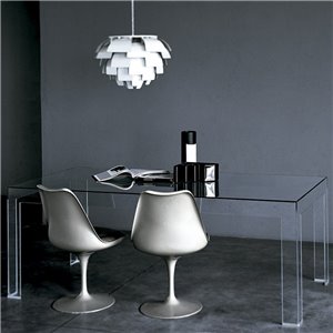 Mesa rectangular Atlantis de Glas Italia. Mesas cristal.