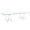 Mesa rectangular Don Cavalletto  de Glas Italia. Mesas cristal.