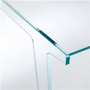 Mesa rectangular Faint  de Glas Italia. Mesas cristal.
