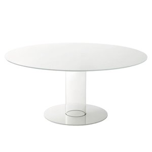 Mesa redonda Hub de Glas Italia. Mesas cristal.
