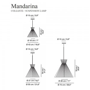 Lámpara colgante Mandarina de Carpyen. Tienda online lamparas modernas.