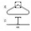 Soporte para perchas Triangulo de IN Complementos. Percheros modernos.