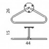 Soporte para perchas Triangulo de IN Complementos. Percheros modernos.