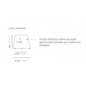 Paragüero Conee. Systemtronic de Muebles oficina diseño.