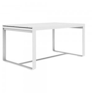 Oferta Mesa Alta Rectangular Flat hecha de Aluminio Termolacado Blanco