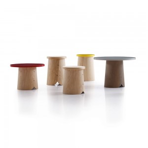 Banqueta de madera Tab de Sancal. Complementos modernos.