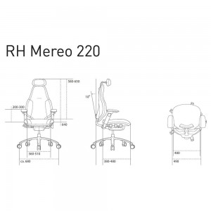 Silla Mereo 220 Plata de RH Sillas. Sillas oficina. Sillas con ruedas.