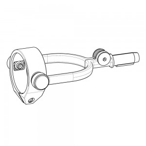 Horquilla soporte difusor Tolomeo de Artemide. Repuestos lámpara Tolomeo