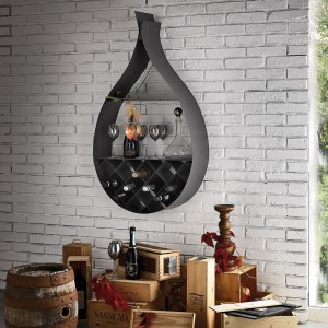Botellero Drop de Cattelan Italia. Porta-botellas a pared en acero.