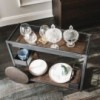 Carrito Brandy de Cattelan Italia. Carrito en acero con estantes de madera.