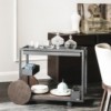 Carrito Brandy de Cattelan Italia. Carrito en acero con estantes de madera.