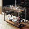 Carrito de bar moderno Mojito Wood de Cattelan Italia. Carrito bar moderno.