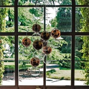Lámpara colgante Apollo de Cattelan Italia. Lámparas con esferas de vidrio.