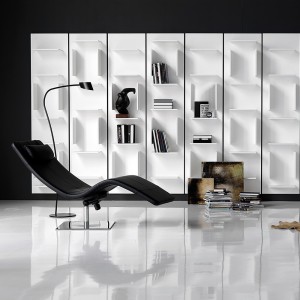 Estantería Fifty de Cattelan Italia. Estantería modular lacada. Estantería moderna.