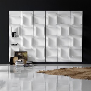 Estantería Fifty de Cattelan Italia. Estantería modular lacada. Estantería moderna.