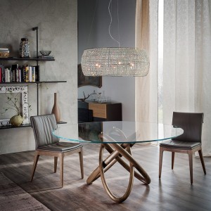 Mesa Carioca redonda de Cattelan Italia. Mesa redonda. Mesas de cristal.