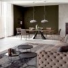Mesa Eliot Wood Drive de Cattelan Italia. Mesa de salon de diseño moderno.
