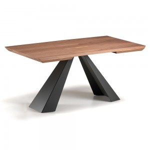 Mesa Eliot Wood Drive de Cattelan Italia. Mesa de salon de diseño moderno.