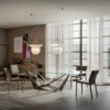 Mesa Skorpio de Cattelan Italia. Muebles modernos italianos. Mesas de cristal.