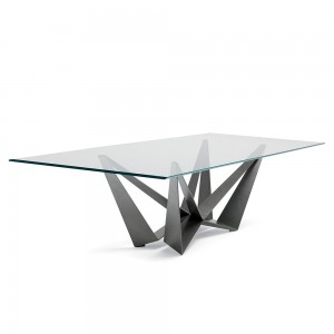 Mesa Skorpio de Cattelan Italia. Muebles modernos italianos. Mesas de cristal.