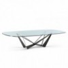 Mesa Skorpio de Cattelan Italia. Muebles modernos italianos. Mesas de cristal.