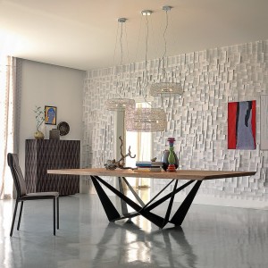 Mesa Skorpio Wood de Cattelan Italia. Muebles modernos italianos.