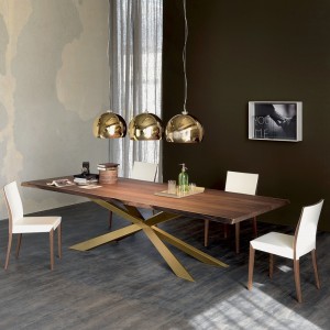 Mesa Spyder wood de Cattelan Italia. Muebles modernos italianos. Mesas de comedor.