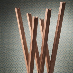 Perchero Oscar de Cattelan Italia. Percheros modernos de madera y mármol.