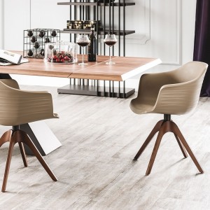 Sillón Indy de Cattelan Italia. Butacas de diseño fijas o giratorias.