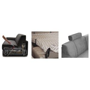 Sofá cama matrimonio Lampo de Milano bedding. Sofás cama modernos.