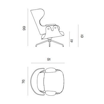 Sillón de lujo Lounger de madera para dormitorio de BD Barcelona.