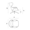 Sillón de lujo Lounger de madera para dormitorio de BD Barcelona.