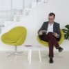 Sillón Kokon Club de Variér.  Sillón de diseño ergonómico para salón.