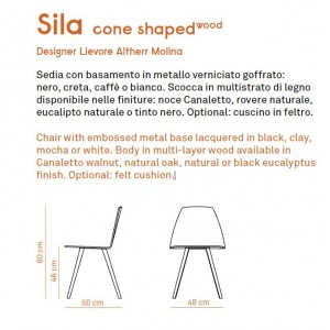 Silla cone shaped madera de Discipline. Sillas de diseño.