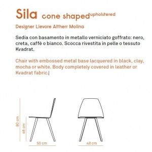 Silla cone shaped tapizada de Discipline. Sillas de diseño.