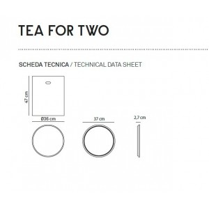 Mesita Tea for two de Discipline. Taburetes de diseño.