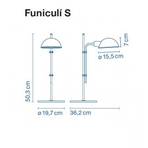 Lámpara moderna Funiculí S de Marset. Lámparas de sobremesa de diseño.