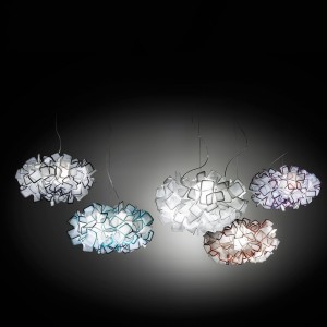 Lámpara suspensión Clizia de Slamp. Diseño con acabados de alta calidad.
