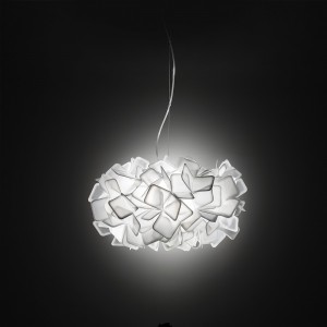 Lámpara suspensión Clizia de Slamp. Diseño con acabados de alta calidad.