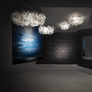 Lámpara suspensión Clizia de Slamp. Diseño con acabados de alta calidad.