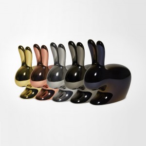 Silla Rabbit baby metal de Qeeboo. Muebles y complementos de exterior.