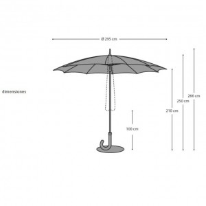 Sombrilla Gullivert de Sywawa. Parasol de exterior