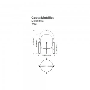Lámpara sobremesa Cesta Metálica 1962 de SantaCole. Lámparas de diseño.