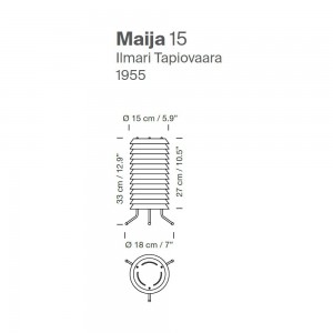 Lámpara sobremesa Maija 15 1955 de Santa & Cole. Lámparas de diseño moderno.