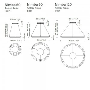 Lámpara suspensión Nimba 1997 de Santa & Cole. Lámparas diseño moderno.