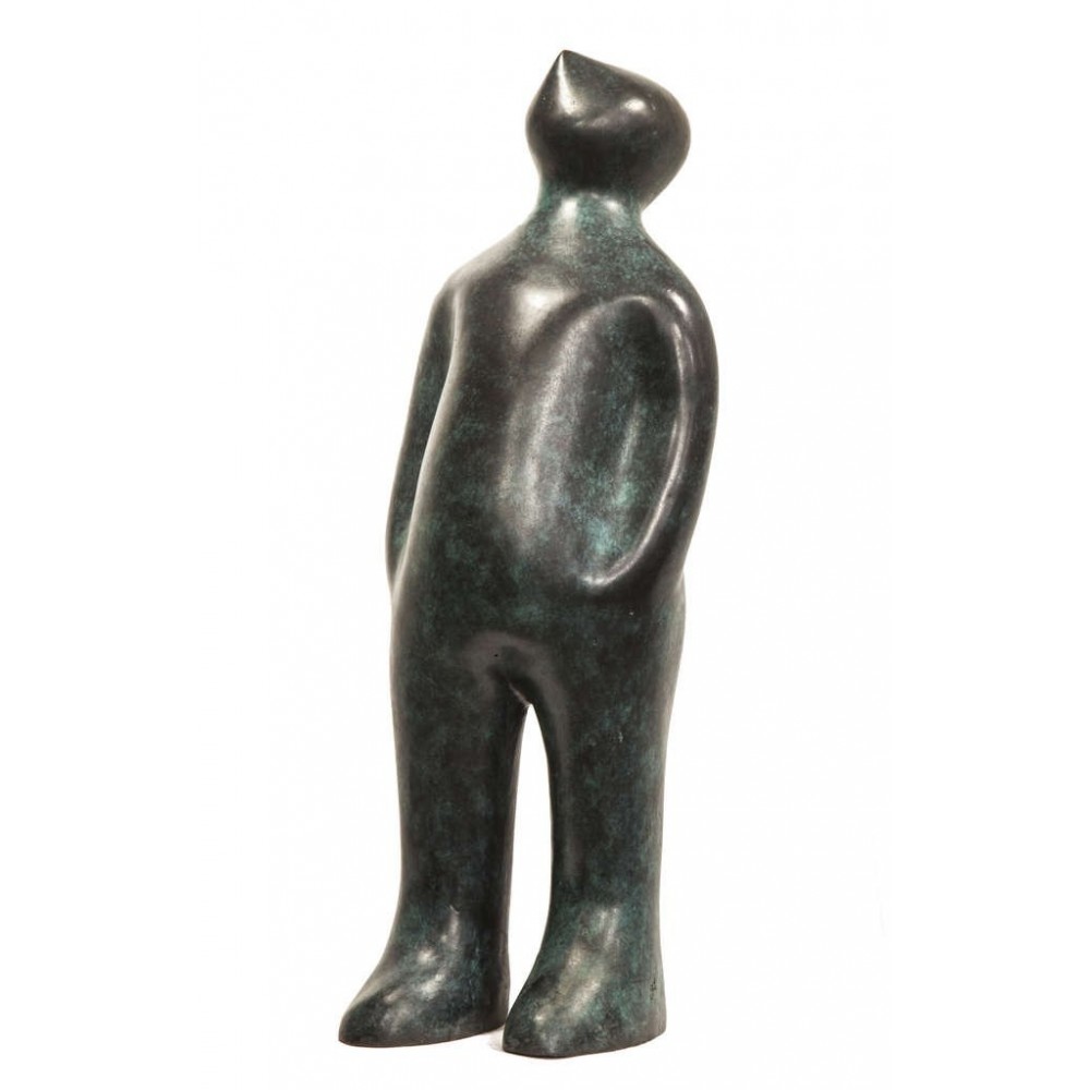 Escultura The visitor bronze de Gardeco. Escultura moderna