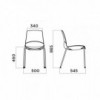 Silla Now 4 patas de Infiniti. Sillas modernas.
