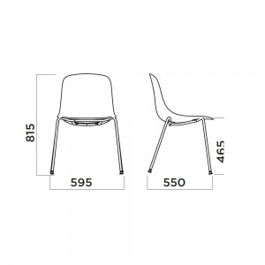 Silla Pure Loop 4 patas de Infiniti. Sillas modernas.